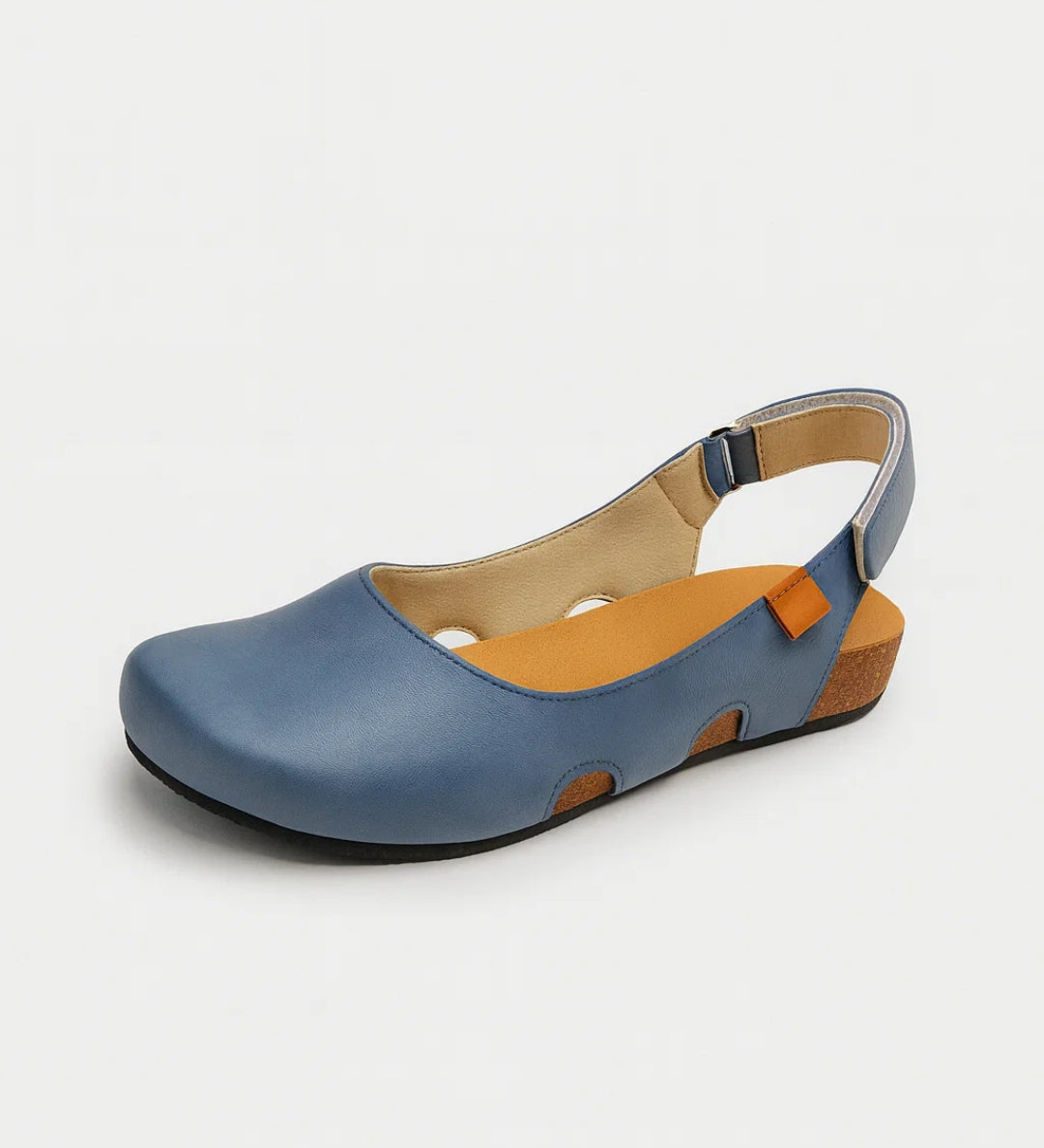 Viltė - Kasdieniai Moteriški Plokšti Slingback Sandalai su Uždara Nosimi
