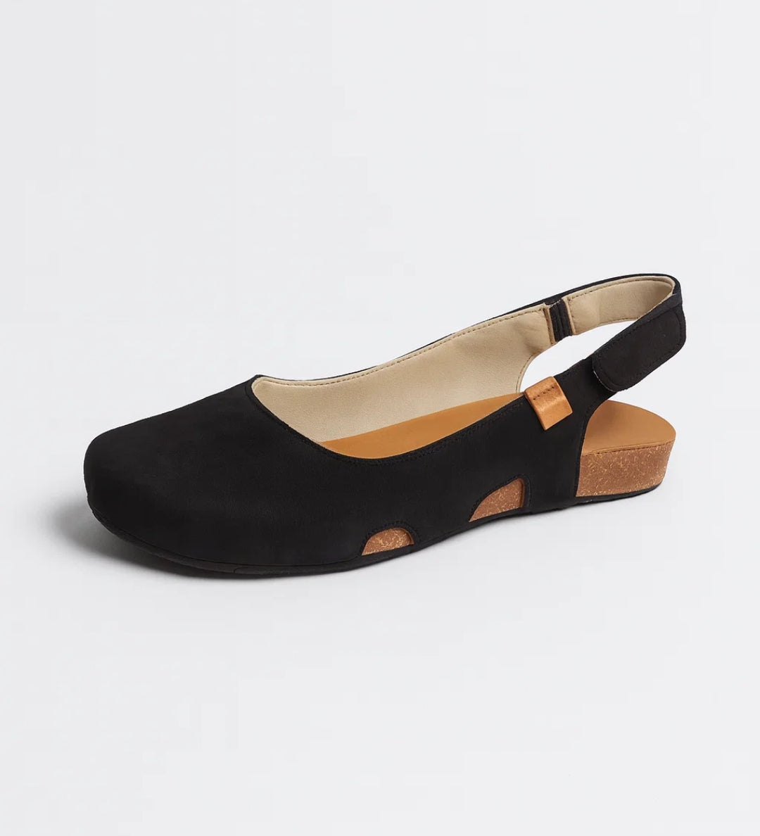 Viltė - Kasdieniai Moteriški Plokšti Slingback Sandalai su Uždara Nosimi
