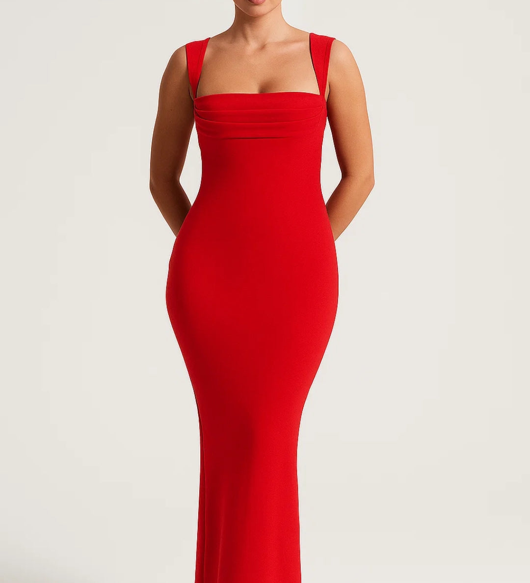 Danutė - Figūrą Pabrėžianti Elegantiška Maxi Suknelė Moterims su Plačiais Dirželiais