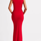 Danutė - Figūrą Pabrėžianti Elegantiška Maxi Suknelė Moterims su Plačiais Dirželiais
