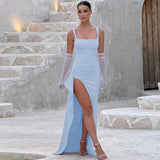 MARILYN™ - Stilinga Oficiali Maxi Suknelė su Atvira Nugarėle