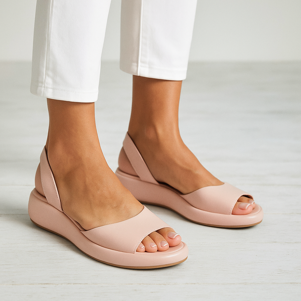 Rasa - Šiuolaikiniai ortopediniai moteriški sandalai su plačia juosta ir slingback dirželiu