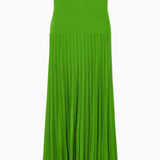 Saulė - Elegantiška Maxi Suknelė Be Dirželių su Raukšlėta Žuvies Uodegos Apdaila