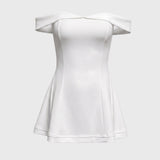Gerda - Elegantiška A-linijos Mini Suknelė Moterims be Petnešų